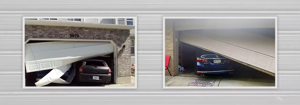 Repair Commercial Garage Door Got Hit By A Car in Urbana, Illinois